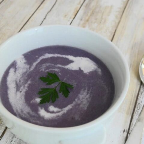Low Carb Purple Cauliflower Soup