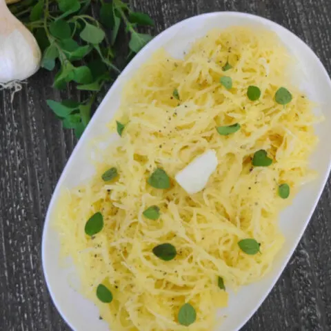 Buttery Spaghetti Squash with Garlic and Parmesan - low carb recipe