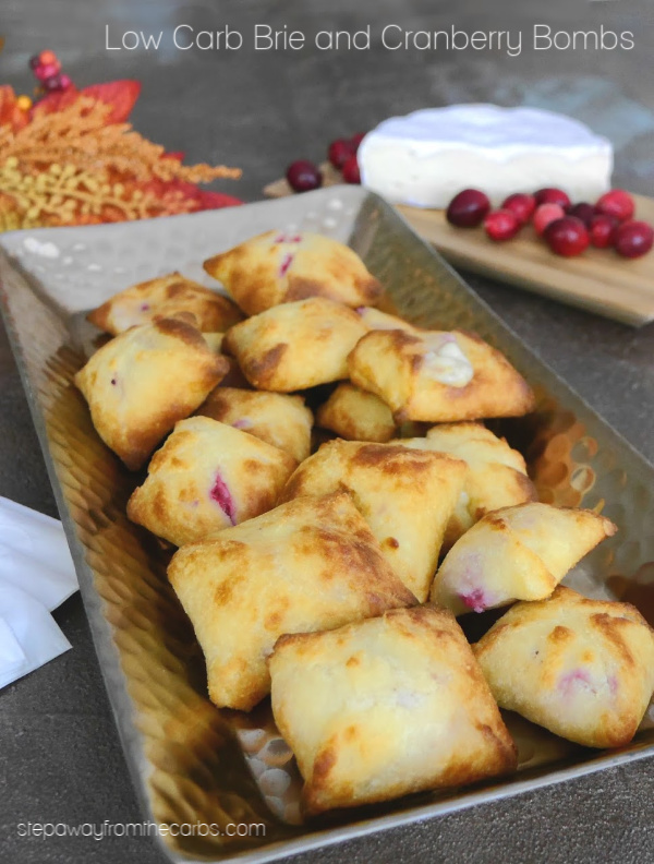 Low Carb Brie and Cranberry Bombs