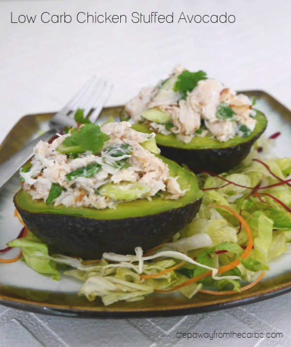 Low Carb Chicken Stuffed Avocado - a quick and easy keto lunch for one!