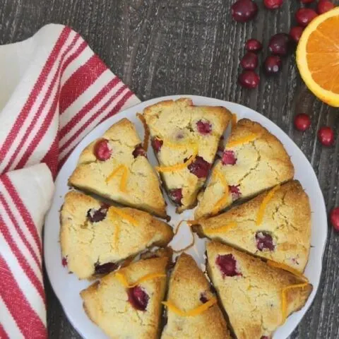 Low Carb Scones with Cranberry and Orange