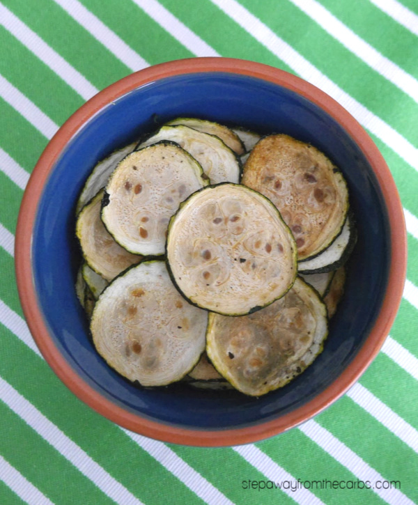 Slow Roasted Zucchini Chips - perfect for low carb and keto snacking!