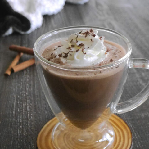 Low Carb Frozen Gingerbread Hot Chocolate