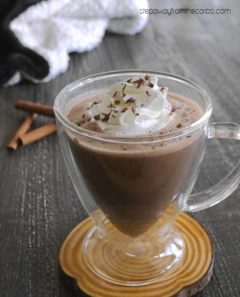 Low Carb Frozen Gingerbread Hot Chocolate - Step Away From The Carbs