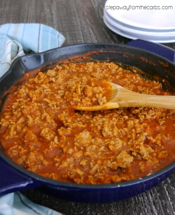 Low Carb Turkey Meat Sauce - a keto friendly recipe that is great for families!