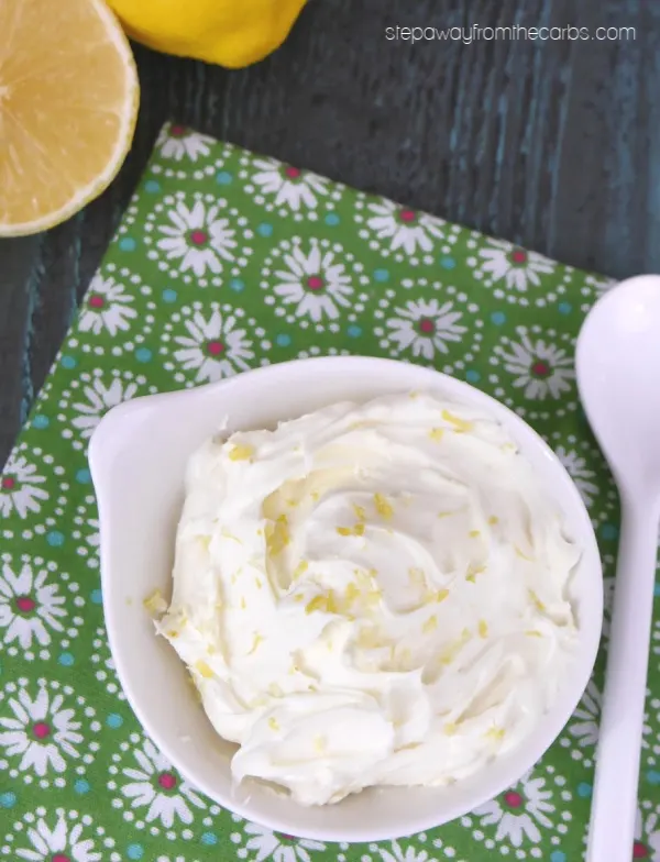 Keto Lemon Mascarpone Dessert - a nearly zero carb sweet treat!