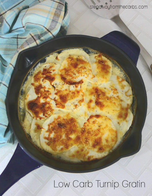 Low Carb Turnip Gratin - a delicious gluten free and LCHF side dish recipe