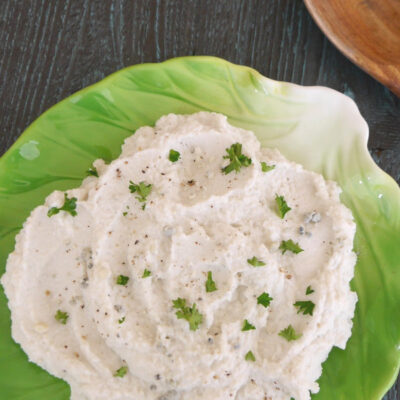 Blue Cheese Mashed Cauliflower - Step Away From The Carbs