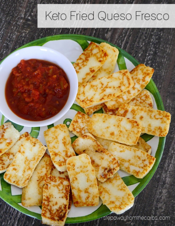 Keto Fried Queso Fresco - a super easy and delicious Mexican appetizer or snack!