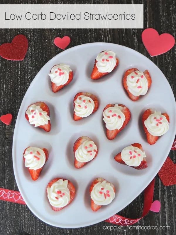 Low Carb Deviled Strawberries