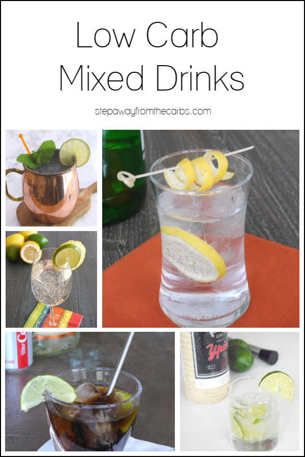 Low Carb Mixed Drinks - a guide to the best options when following a low carb diet!