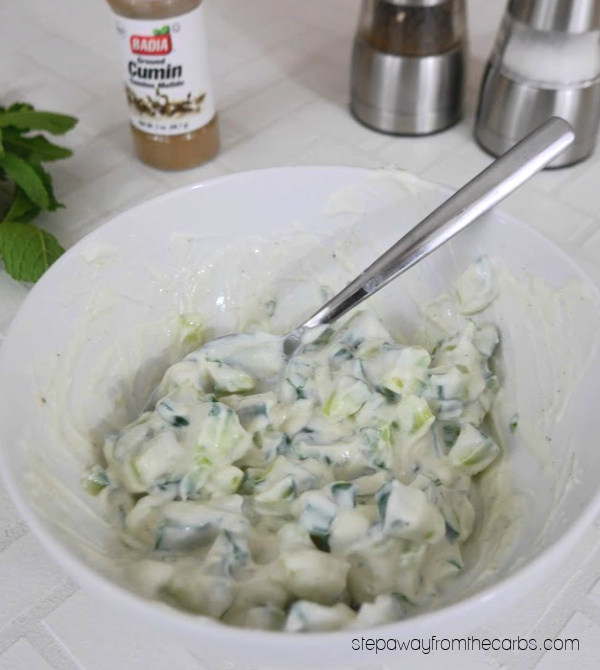 Low Carb Raita with Cucumber and Mint - a classic Indian condiment