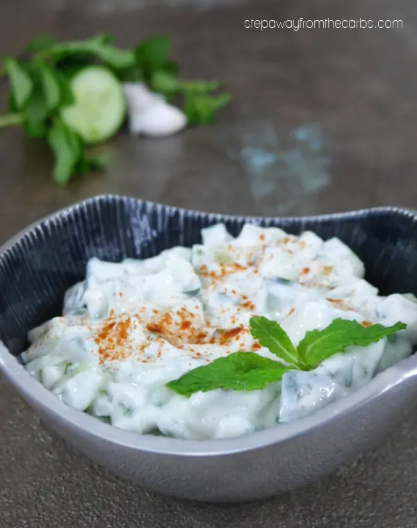 Low Carb Raita with Cucumber and Mint - a classic Indian condiment