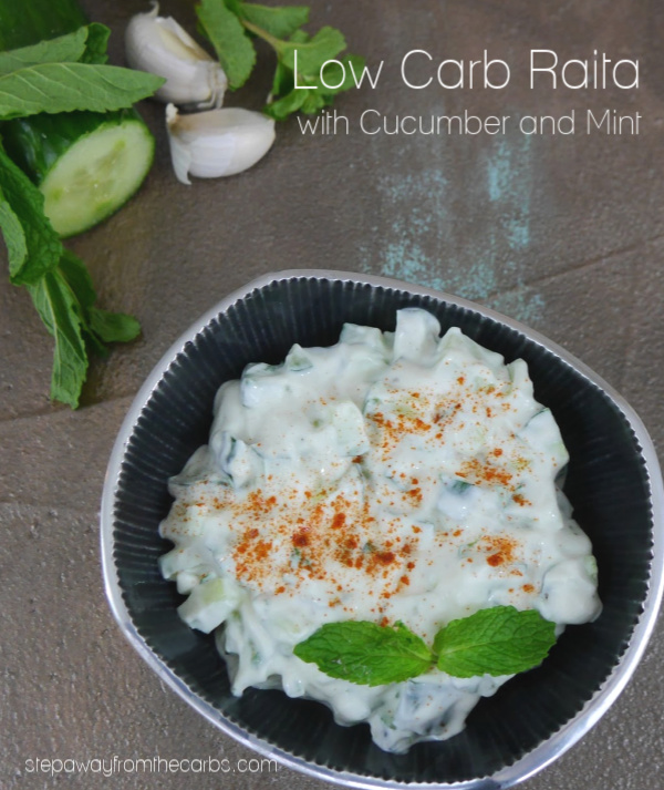 Low Carb Raita with Cucumber and Mint - a classic Indian condiment