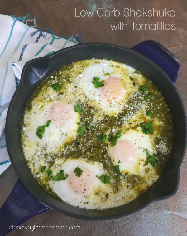 Low Carb Shakshuka with Tomatillos - a Mexican spin on a traditional brunch recipe!