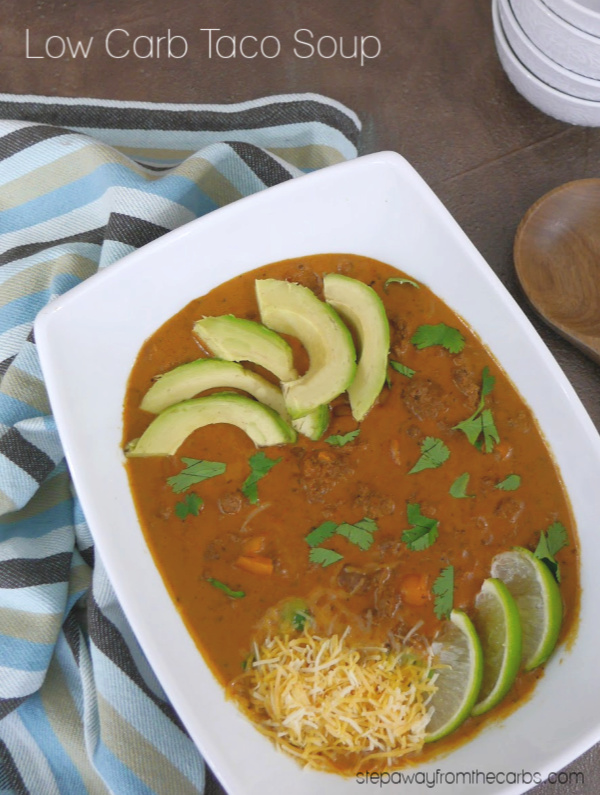 Low Carb Taco Soup - a warming and comforting recipe for a cold day!