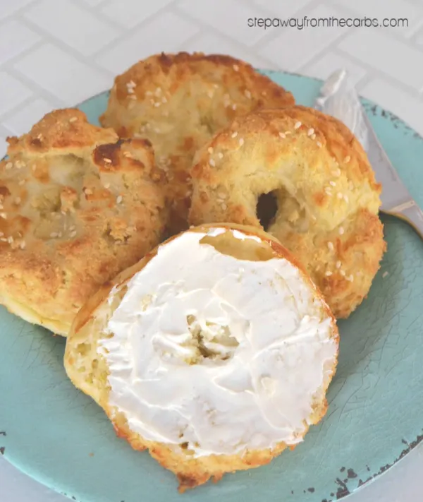 Fathead Dough Bagels - recipe by Kimspired DIY