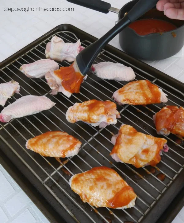 Low Carb Barbecue Wings - roasted chicken wings with a delicious sugar free barbecue sauce!