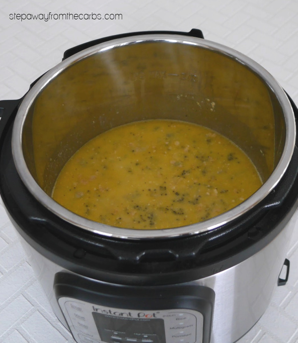 Low Carb Broccoli Cheese Soup - made in the Instant Pot! Super easy recipe.