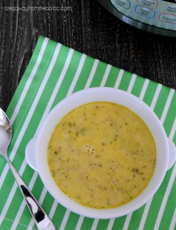 Low Carb Broccoli Cheese Soup - made in the Instant Pot! Super easy recipe.