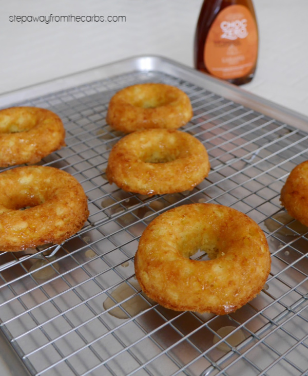 Low Carb Donuts with Caramel Glaze - a sugar free, gluten free, and keto recipe!