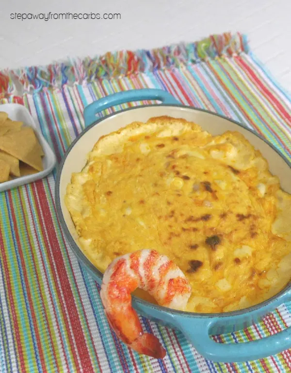 Low Carb Hot Shrimp Dip - a deliciously creamy recipe to serve as an appetizer or at a party!