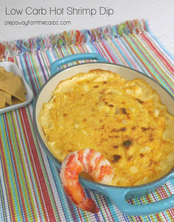 Low Carb Hot Shrimp Dip - a deliciously creamy recipe to serve as an appetizer or at a party!