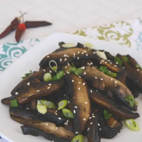 Low Carb Mushrooms with a Sweet and Spicy Sauce
