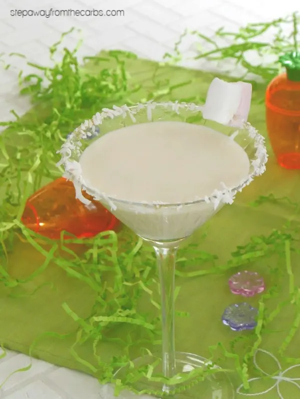 Low Carb Cottontail Martini - a super cute Easter themed cocktail!