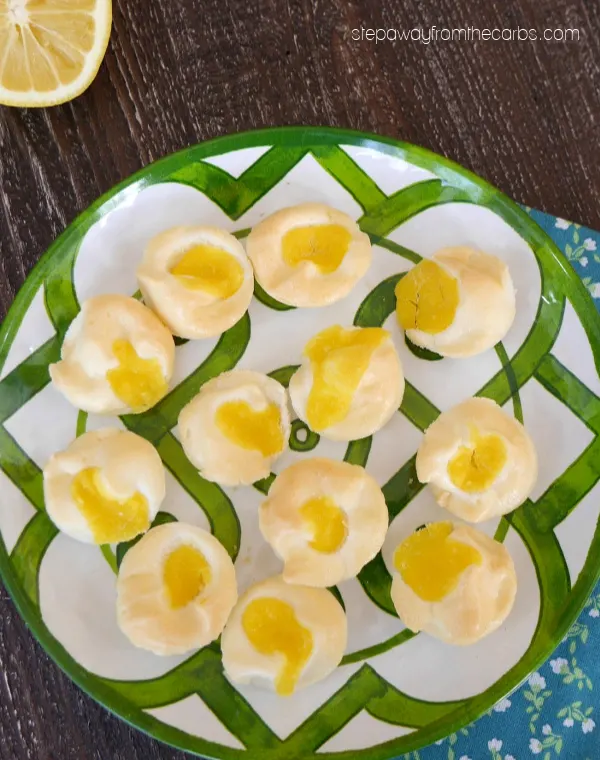 Low Carb Lemon Meringue Bites - sugar free and keto friendly recipe!