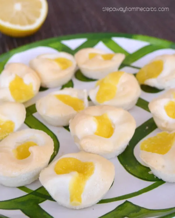 Low Carb Lemon Meringue Bites - sugar free and keto friendly recipe!