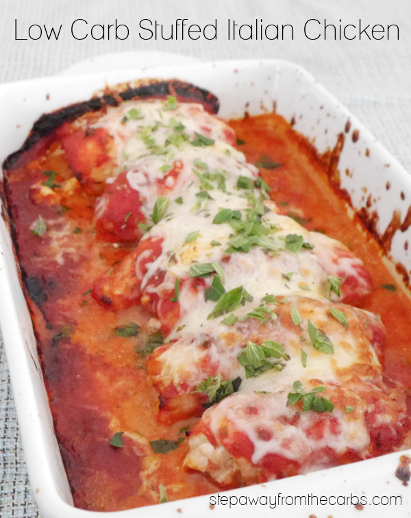 Low Carb Stuffed Italian Chicken - a delicious gluten free and keto friendly dinner recipe