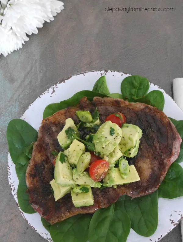 Mexican Steak with Avocado Salsa - a delicious low carb and keto meal!