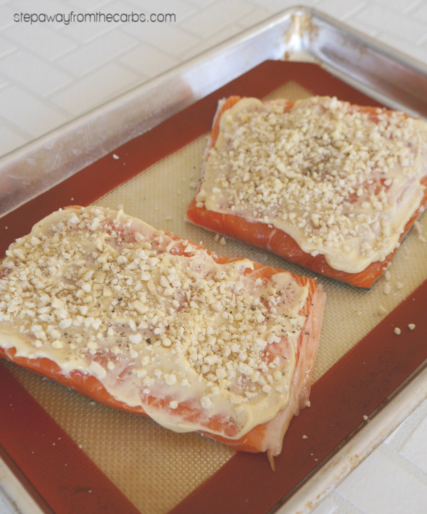 Low Carb Almond Crusted Salmon - an easy keto and gluten free recipe