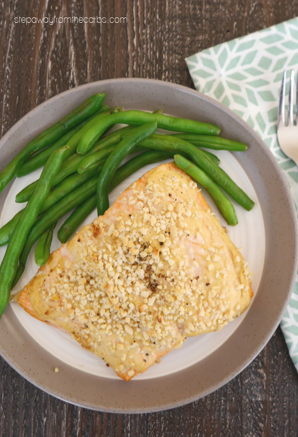 Low Carb Almond Crusted Salmon - an easy keto and gluten free recipe