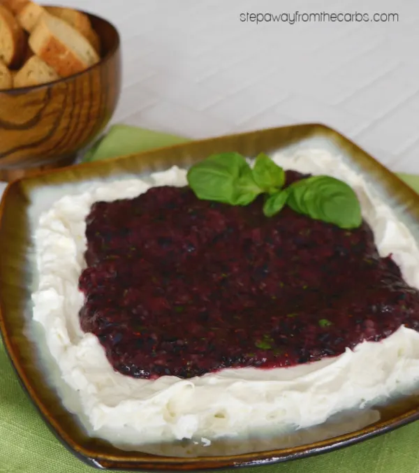 Low Carb Blueberry Cream Cheese Dip - a fantastic combination of flavors!