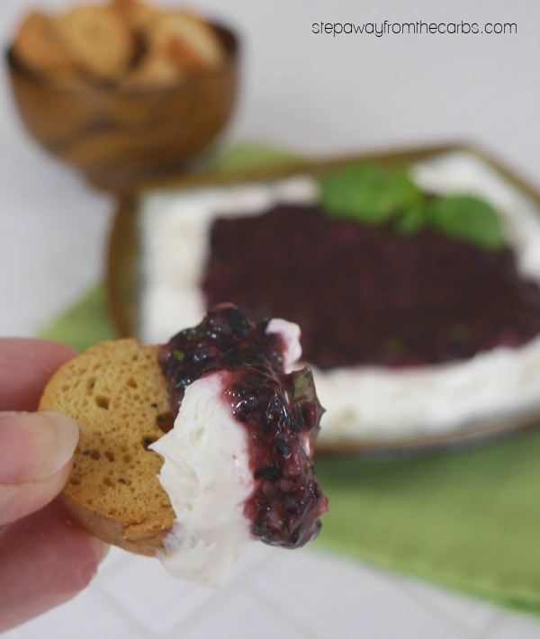 Low Carb Blueberry Cream Cheese Dip - a fantastic combination of flavors!