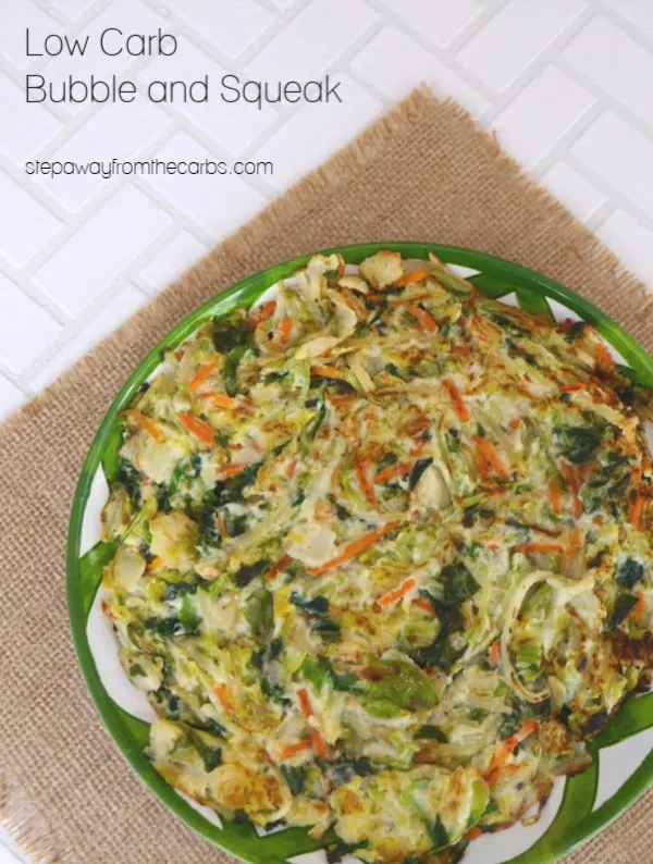 Low Carb Bubble and Squeak - a classic English vegetable dish made from leftovers