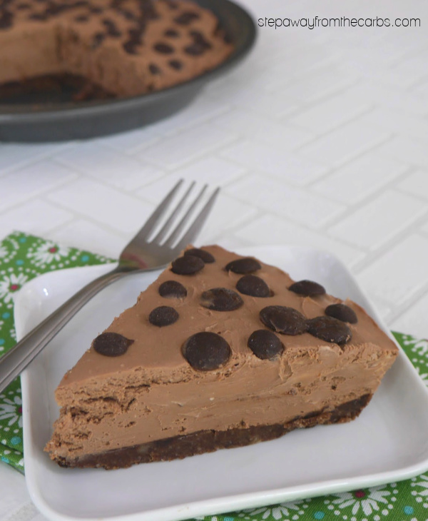Low Carb Chocolate Cheesecake - a decadent triple chocolate dessert that is sugar free and keto!