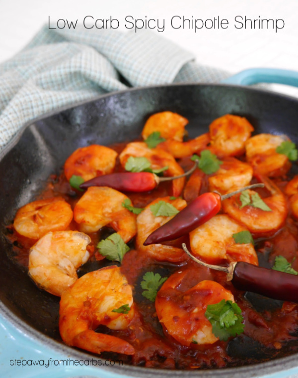 Low Carb Spicy Chipotle Shrimp - a flavorful keto recipe that's ready in just a few minutes!