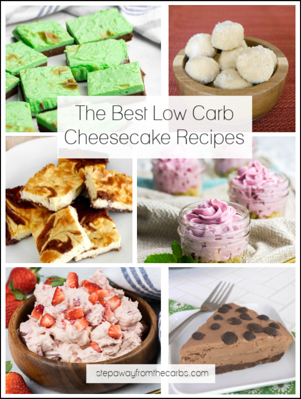 The Best Low Carb Cheesecake Recipes - all sugar free, gluten free, and keto friendly!