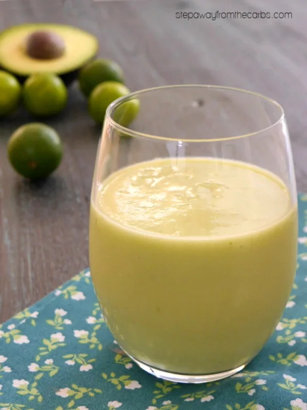 Low Carb Key Lime Smoothie - a keto friendly nutritious drink with avocado