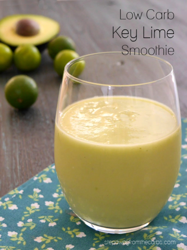 Low Carb Key Lime Smoothie - a keto friendly nutritious drink with avocado