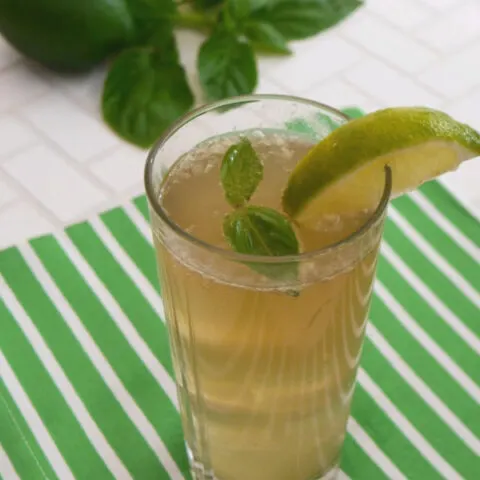 Low Carb Basil Lime Fizz