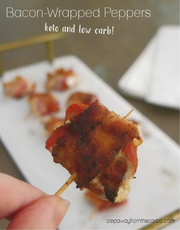 Bacon-Wrapped Cherry Peppers - a low carb and keto appetizer or snack! Bacon-Wrapped Cherry Peppers - a low carb and keto appetizer or snack!