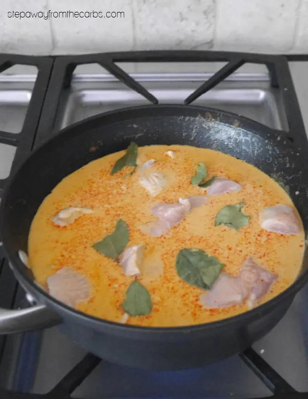 Low Carb Thai Red Curry - a tasty recipe that can be made mild or spicy!