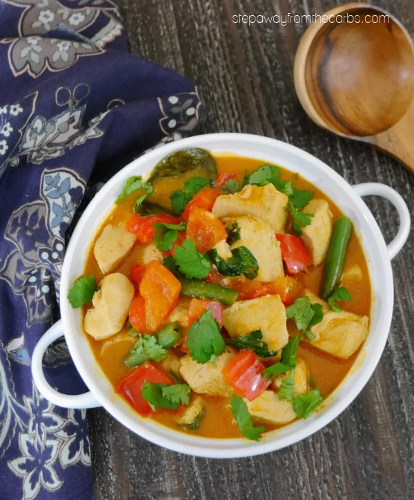 Low Carb Thai Red Curry - a tasty recipe that can be made mild or spicy!