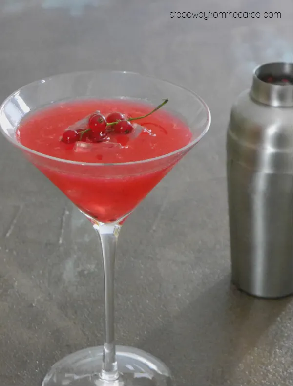 Low Carb Redcurrant Margarita - a tart cocktail that is sugar free and keto friendly!