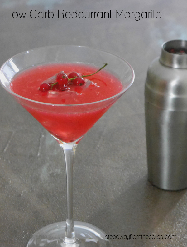 Low Carb Redcurrant Margarita - a tart cocktail that is sugar free and keto friendly!