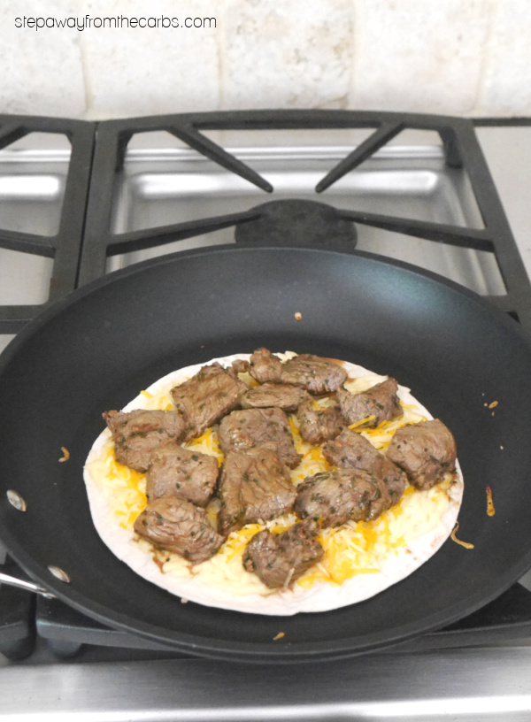 Low Carb Steak Quesadilla - a Taco Bell copycat recipe! 